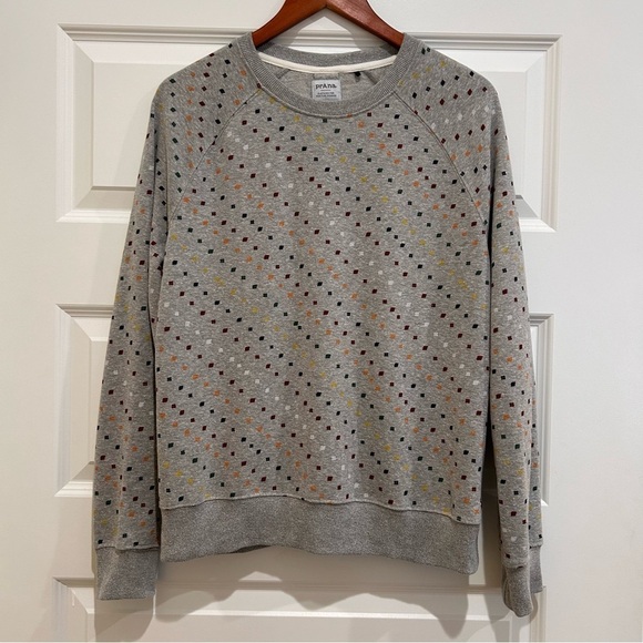 Prana Tops - prAna Cozy Up Ditsy Road‎ Crewneck Sweatshirt Size Large